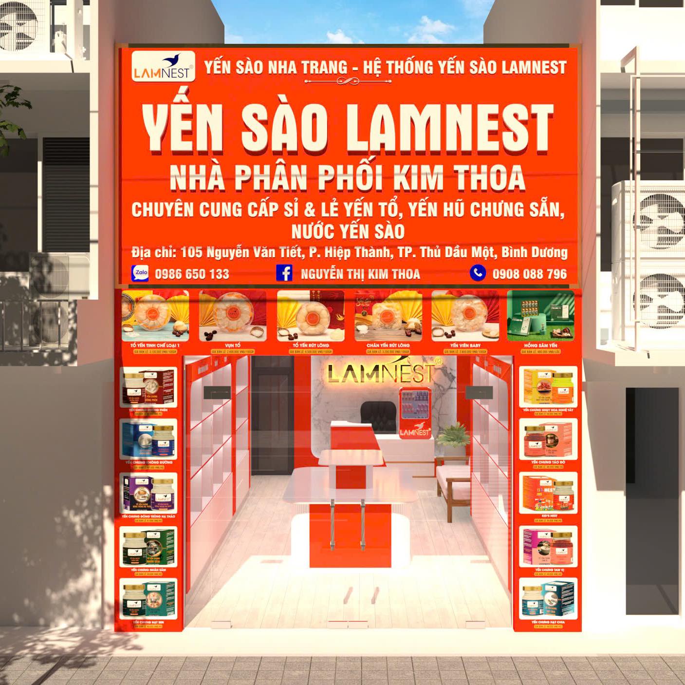Dịch vụ setup cửa hàng yến sào Lamnest